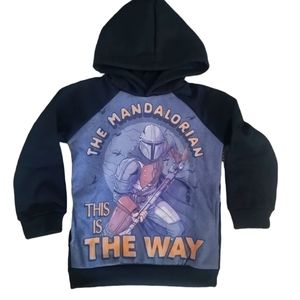The Mandalorian Hoodie, black, little kids size 5